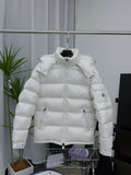 Moncler Maya White Hooded Puffer Jacket