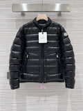 Moncler Acorus Black Stand-Collar Lightweight Down Jacket