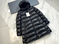 Moncler Black Long Hooded Down Puffer Coat