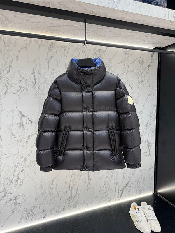 Moncler F055 Black Unisex Stand-Collar Down Puffer Jacket