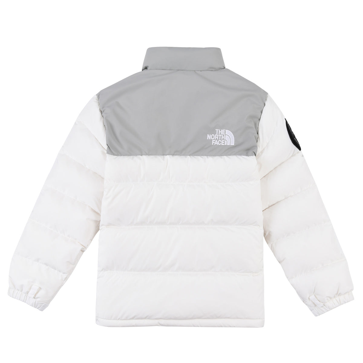 The North Face 1992 White & Gray Stand-Collar Down Puffer Jacket