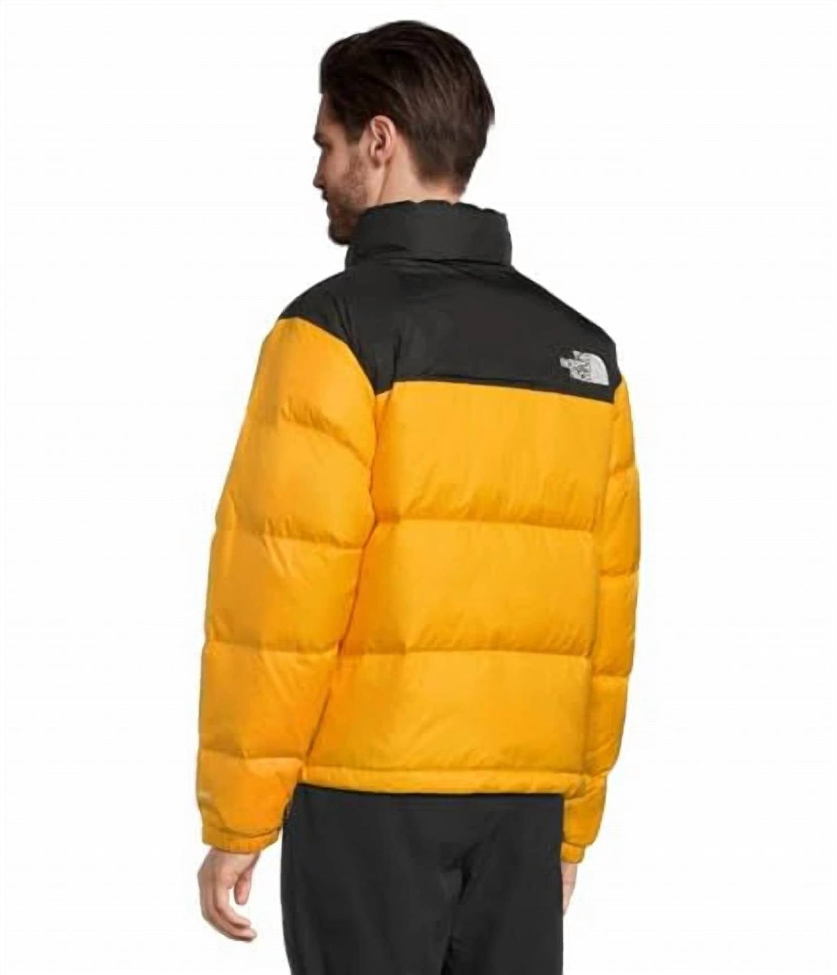 The North Face Yellow & Black Unisex Stand-Collar Down Jacket