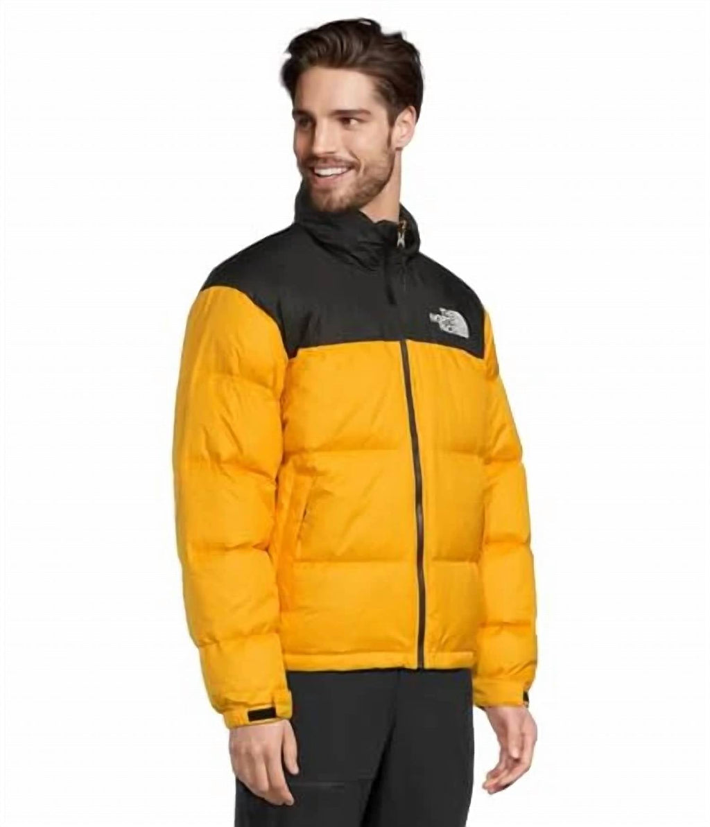 The North Face Yellow & Black Unisex Stand-Collar Down Jacket