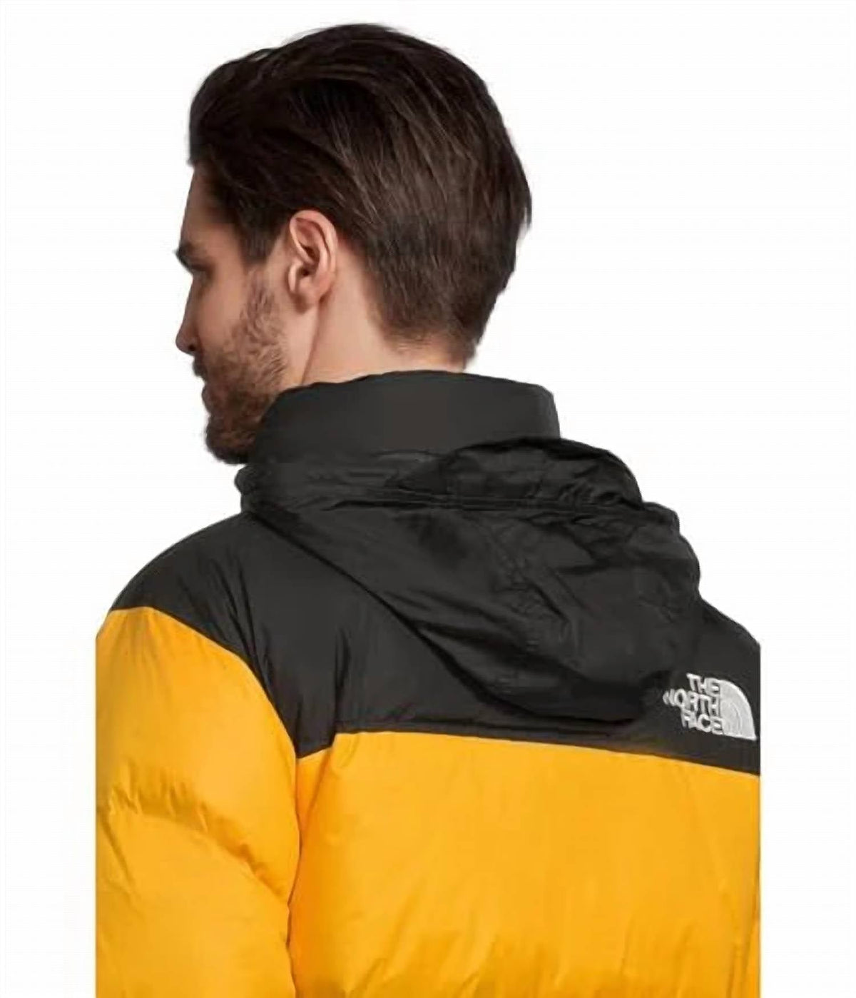 The North Face Yellow & Black Unisex Stand-Collar Down Jacket