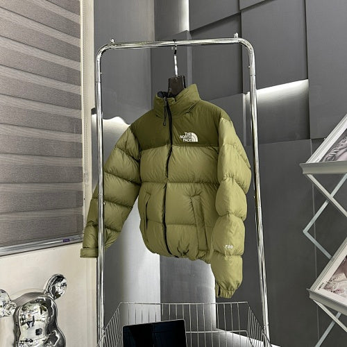 The North Face Olive Green 90s-Inspired Stand-Collar Puffer Jacket