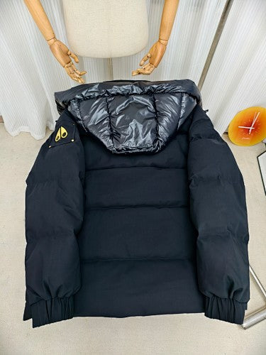 Moose Knuckles Black Unisex Glossy-Hood Puffer Jacket