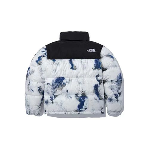 The North Face Earth-Print Stand-Collar Puffer Jacket