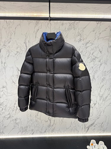 Moncler F055 Black Unisex Stand-Collar Down Puffer Jacket