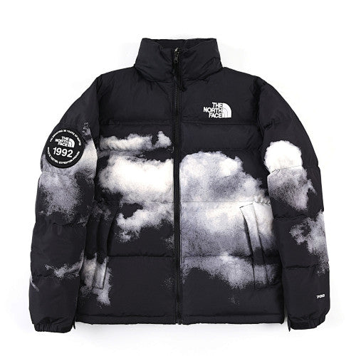 The North Face 1992 Black Cloud-Print Unisex Puffer Jacket