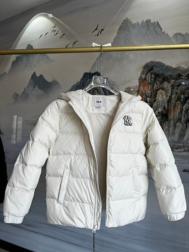 MLB New York Yankees Kids' White Hooded Puffer Jacket