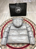 Canada Goose Crofton 2252 Silver Hooded Down Jacket