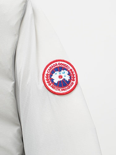 Canada Goose Lodge White Stand-Collar Down Jacket
