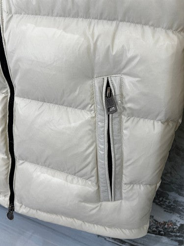 Moncler Kids' Cream White Hooded Down Puffer Jacket
