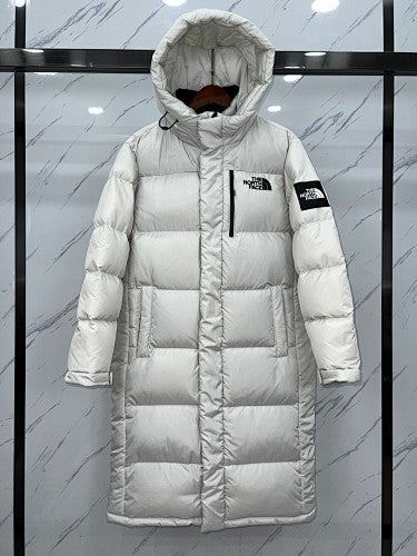 The North Face White Unisex Long Hooded Puffer Coat