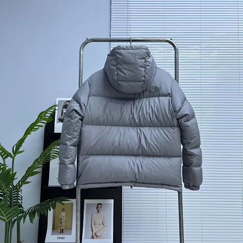 The North Face Gray Hooded Down Puffer Jacket