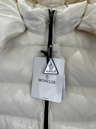 Moncler Kids' Cream White Hooded Down Puffer Jacket