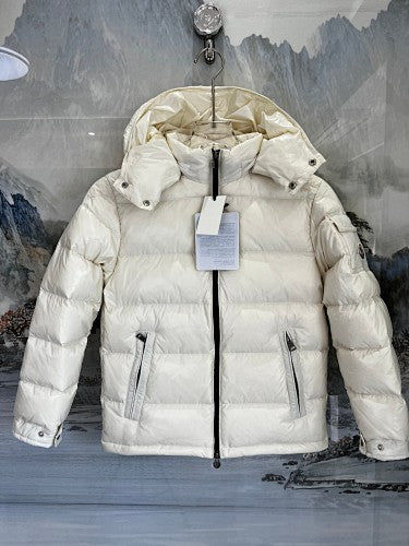 Moncler Kids' Cream White Hooded Down Puffer Jacket
