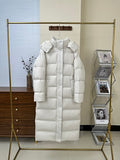 lululemon Wunder Puff Women's White Long Hooded Puffer Coat