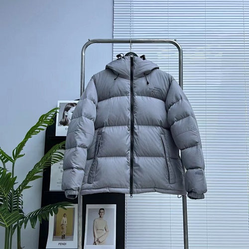 The North Face Gray Hooded Down Puffer Jacket