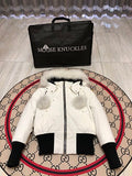 Moose Knuckles Women's White Fur-Trim Hooded Bomber Jacket
