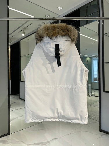 MLB New York Yankees Unisex Fur-Trim Hooded Down Jacket