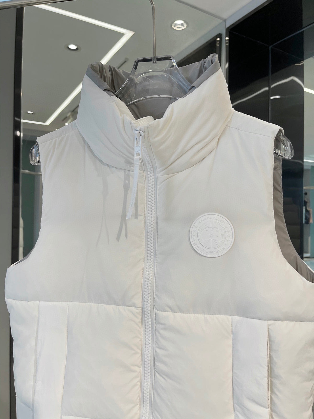 Canada Goose White Logo Stand-Collar Puffer Vest