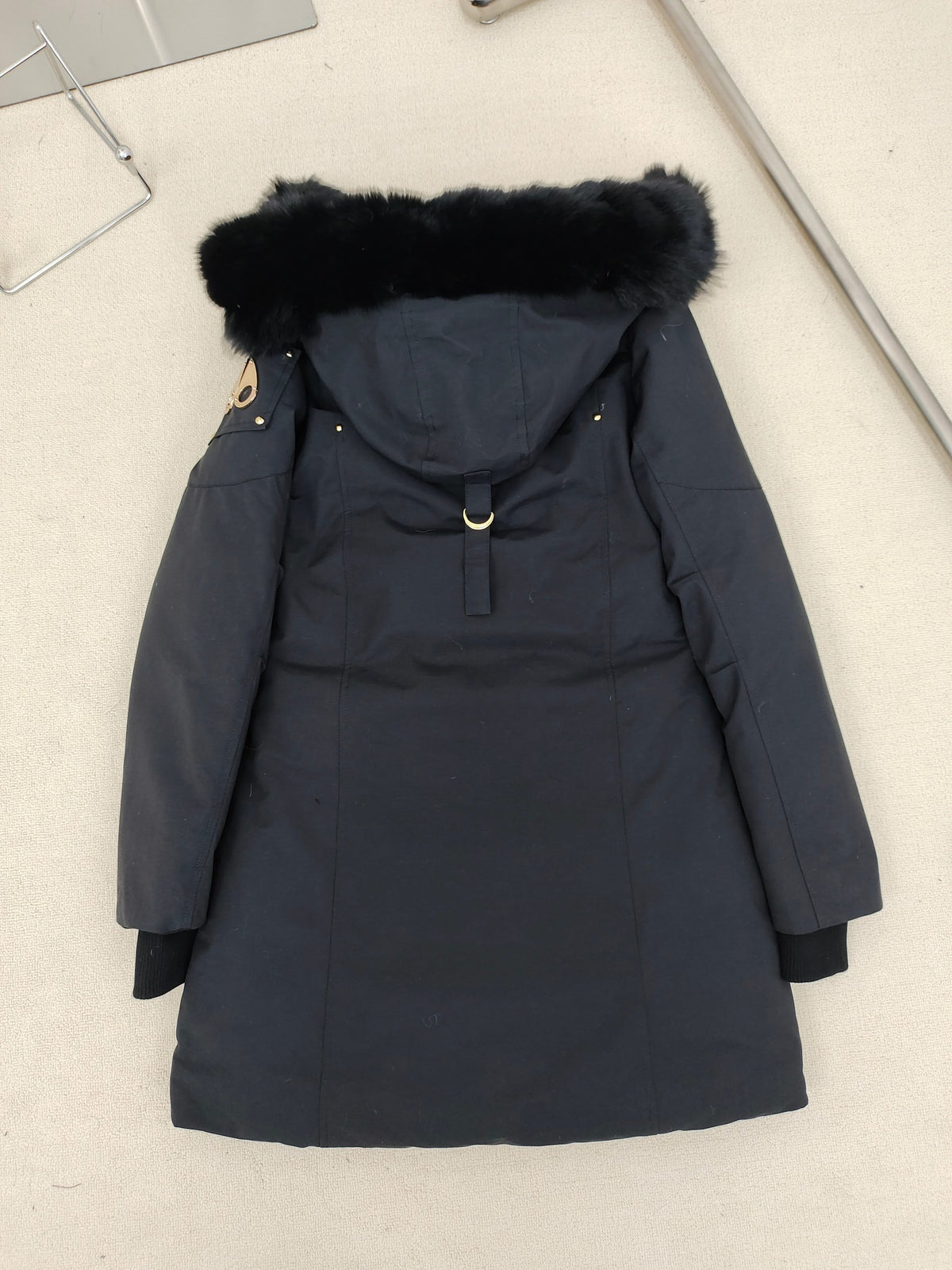 Moose Knuckles Women's Long Parka with Plush Hood Trim
