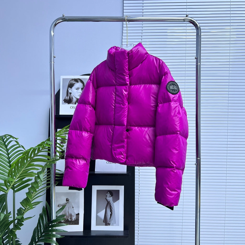 Canada Goose Women's Fuchsia Cropped Puffer Jacket