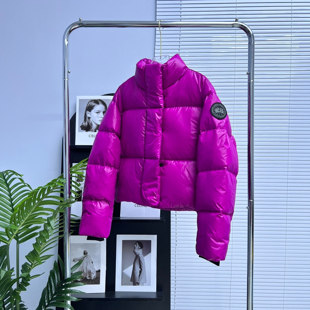 Canada Goose Women's Fuchsia Cropped Puffer Jacket