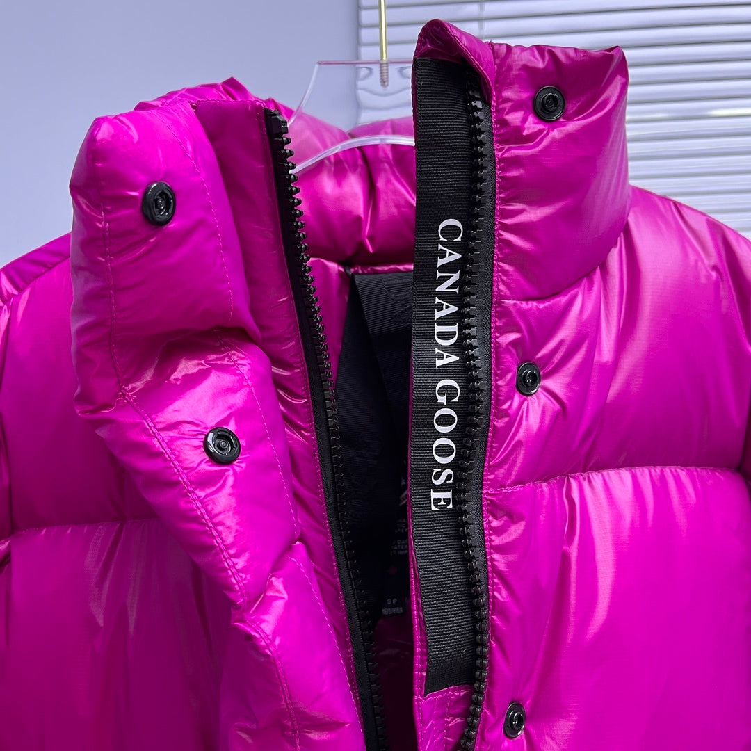 Canada Goose Women's Fuchsia Cropped Puffer Jacket