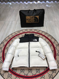 The North Face 1996 White & Black Stand-Collar Down Jacket