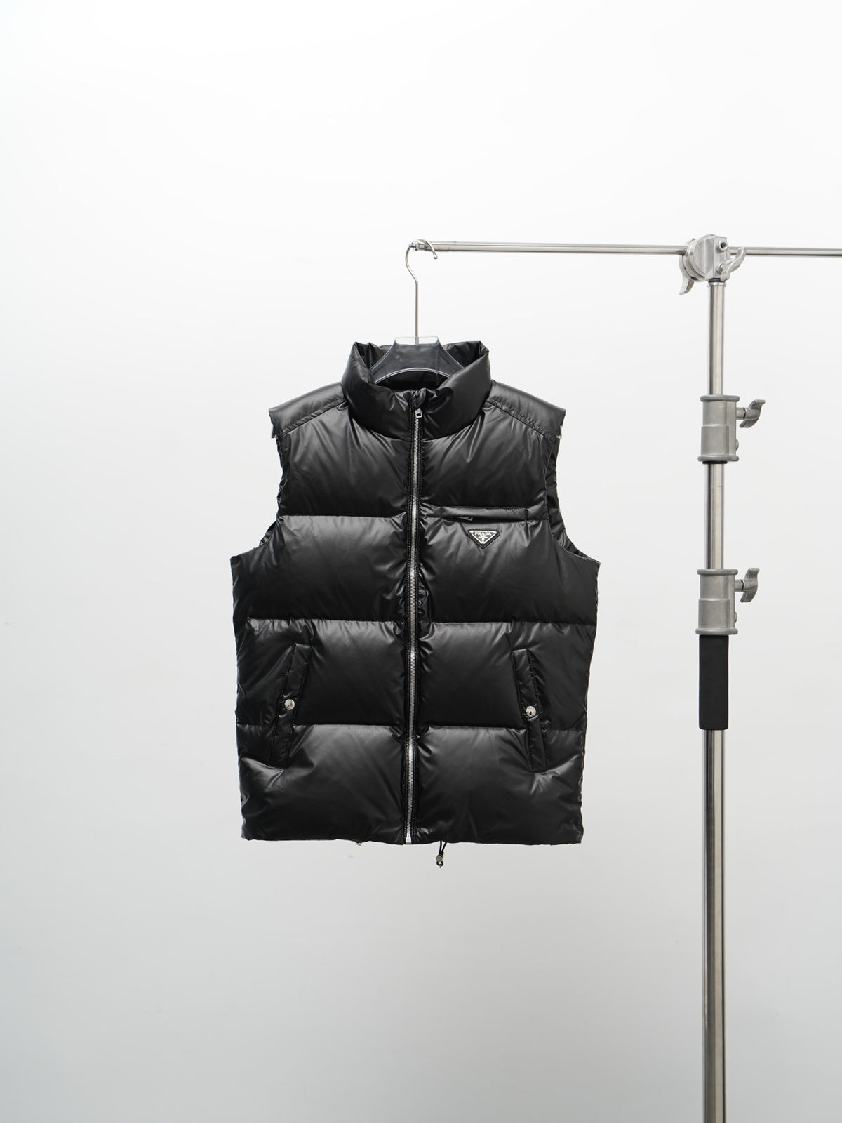 Prada Quilted Puffer Vest in Black