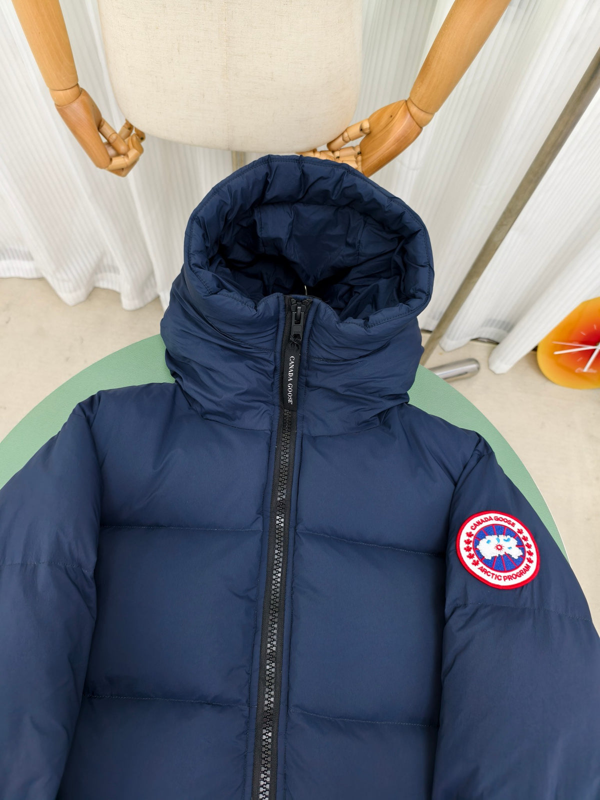 Canada Goose Lawrence Navy Hooded Down Puffer Jacket