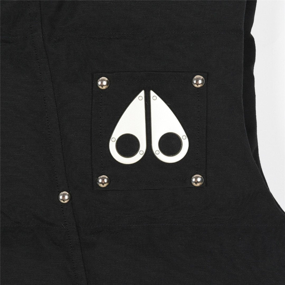 Moose Knuckles Quilted Down Vest in Black
