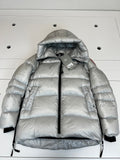 Canada Goose Women's Silver Hooded Puffer Jacket
