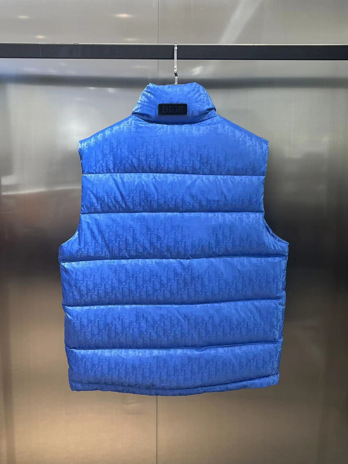 Dior Blue Monogram Quilted Puffer Vest
