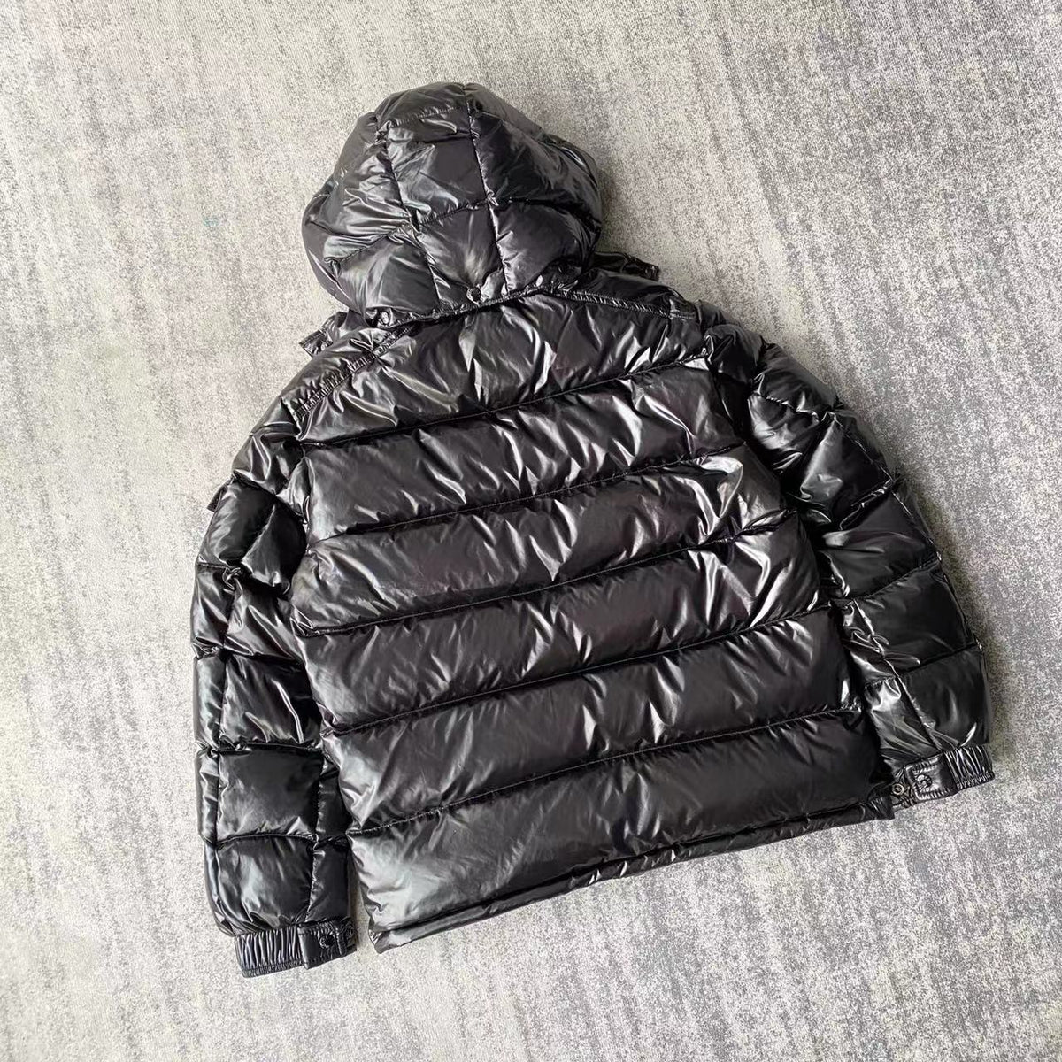 Moncler Maya Black Hooded Down Puffer Jacket