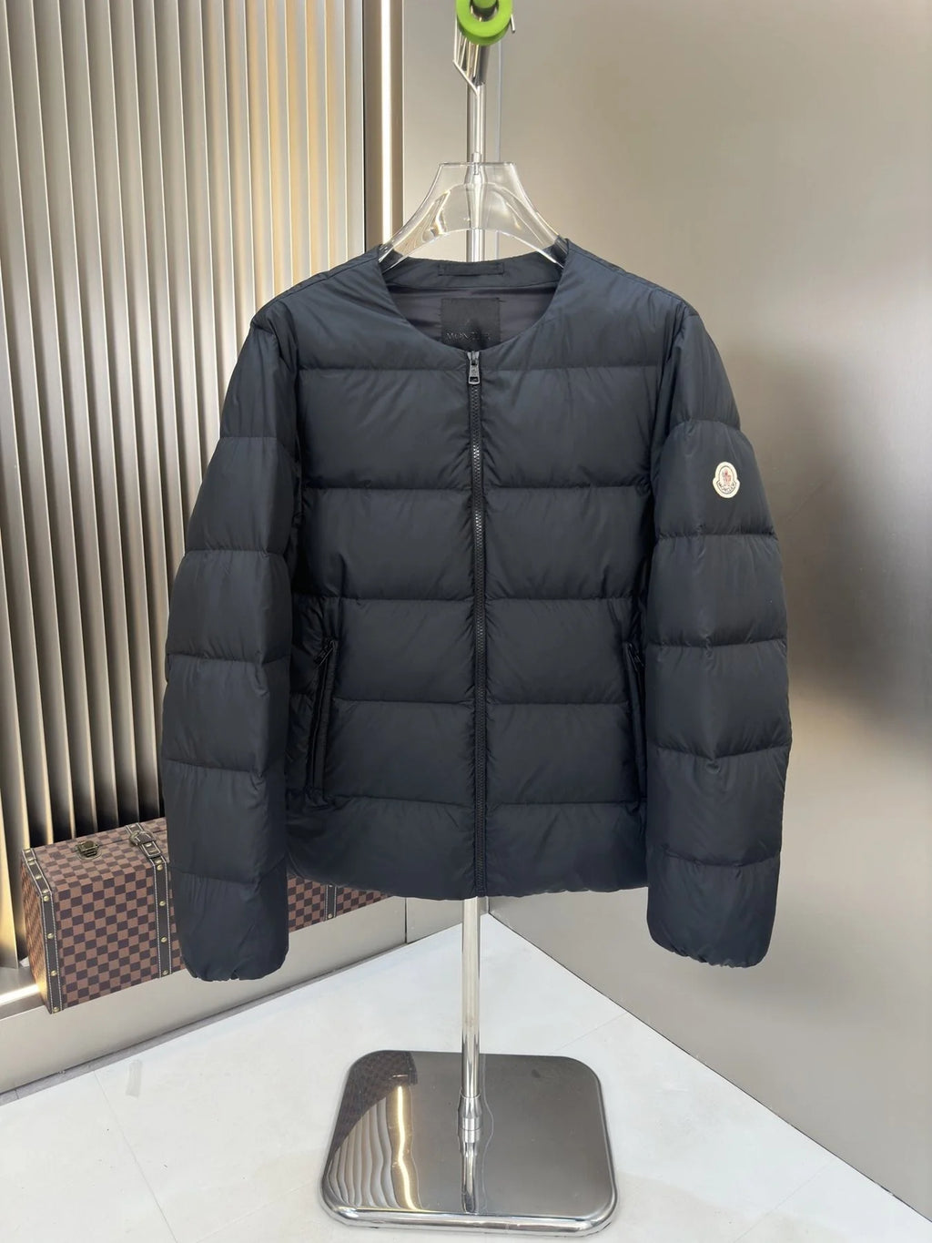 Moncler Black Layered-Look Hooded Puffer Jacket