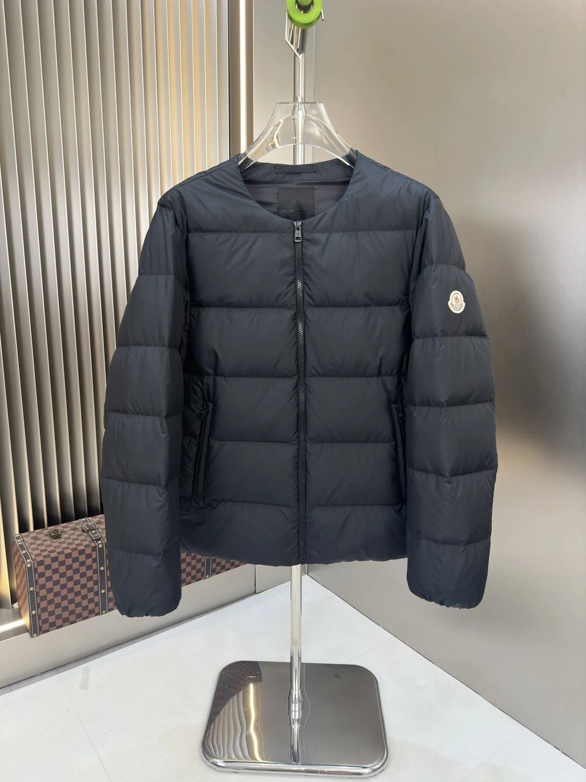 Moncler Black Layered-Look Hooded Puffer Jacket