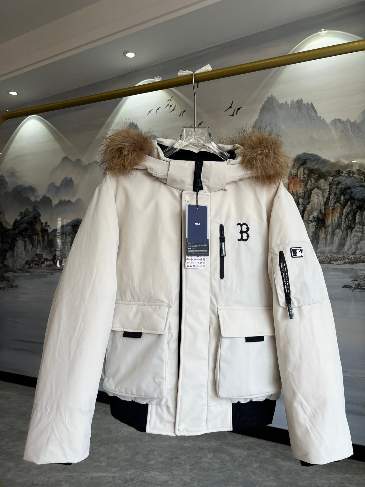 MLB Fur-Trim Collar Jacket