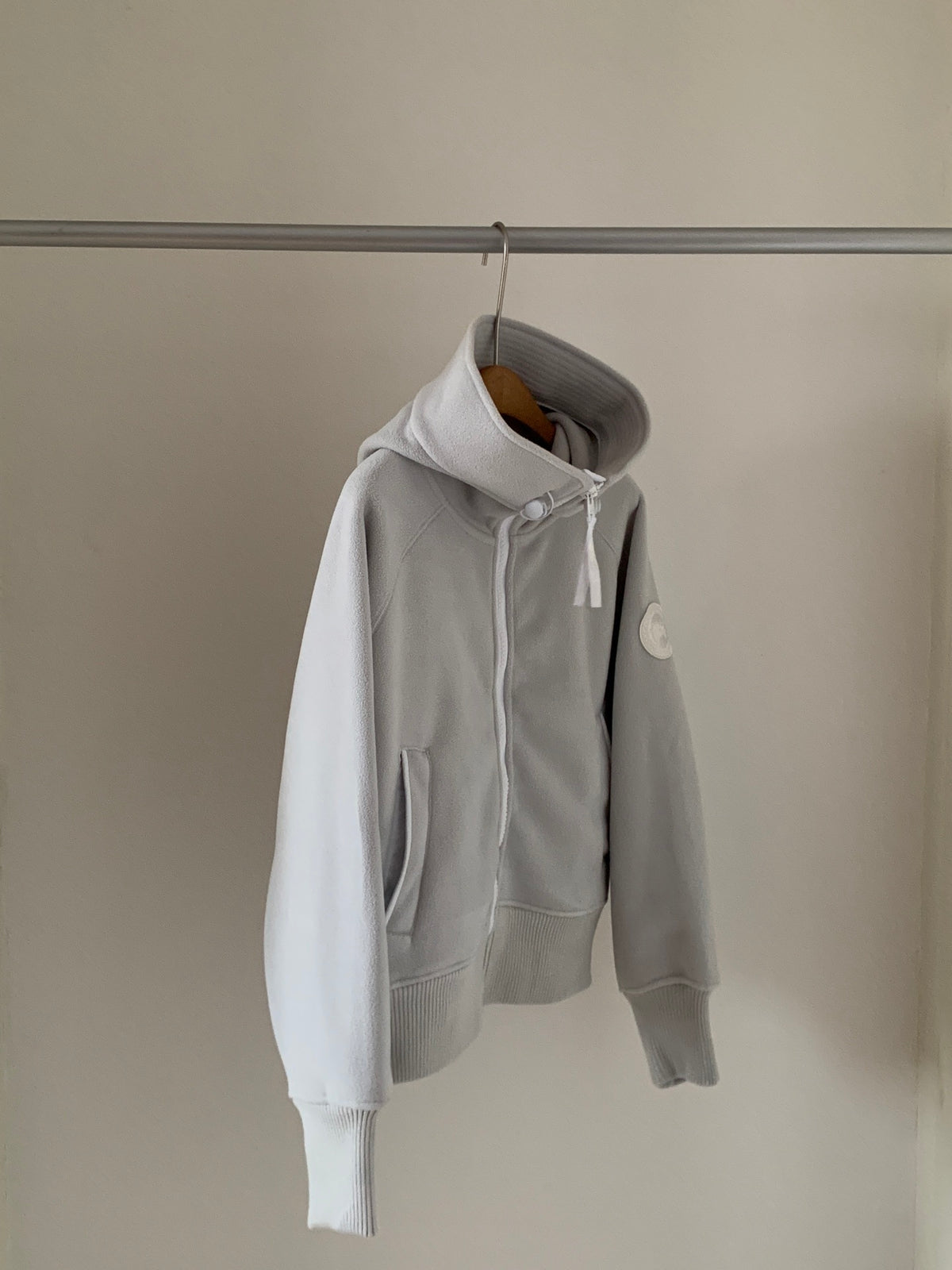 Canada Goose Light Gray Full-Zip Fleece Hoodie