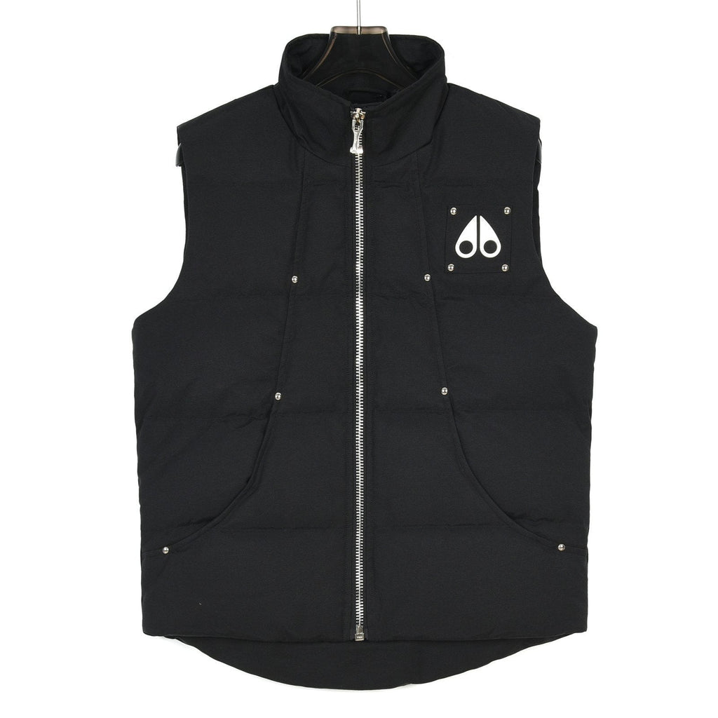 Moose Knuckles Quilted Down Vest in Black