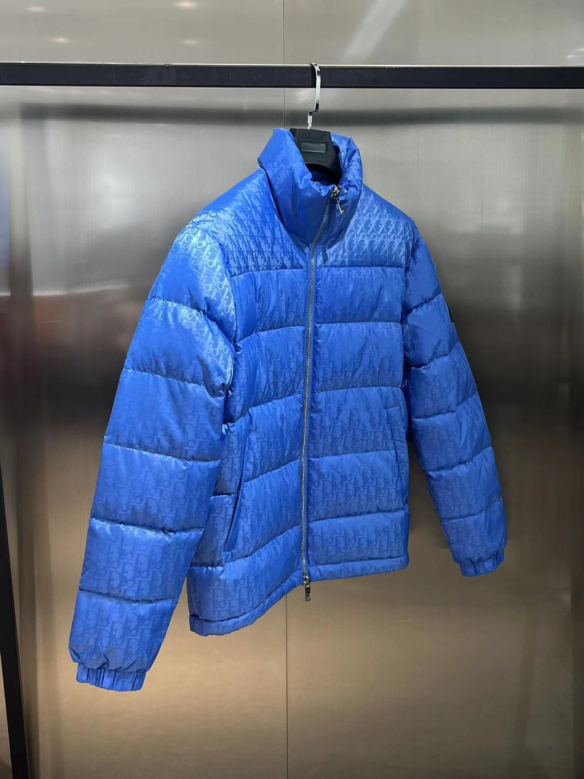 Dior Blue Monogram Quilted Puffer Jacket