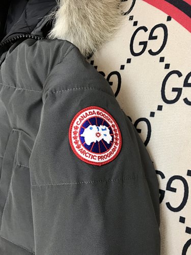 Canada Goose Unisex Charcoal Quilted Hooded Jacket