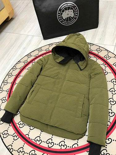 Canada Goose Unisex Olive Green Quilted Hooded Jacket