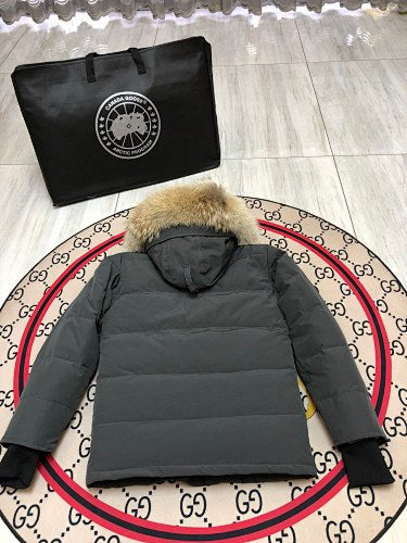 Canada Goose Unisex Charcoal Quilted Hooded Jacket