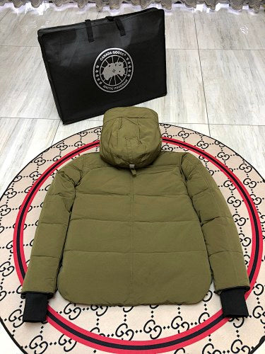 Canada Goose Unisex Olive Green Quilted Hooded Jacket