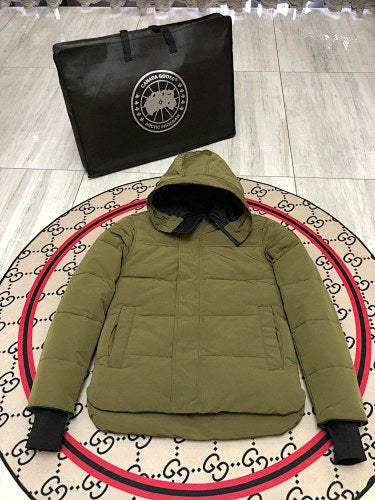 Canada Goose Unisex Olive Green Quilted Hooded Jacket