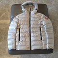Canada Goose Silver Hooded Puffer Jacket with Zip Pockets