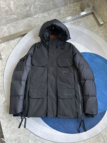 Canada Goose Black Hooded Parka with Utility Pockets